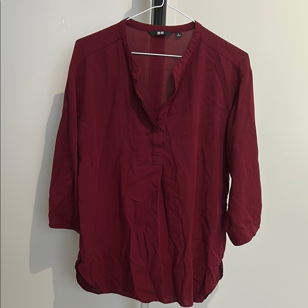 Uniqlo Women's Red Blouse
